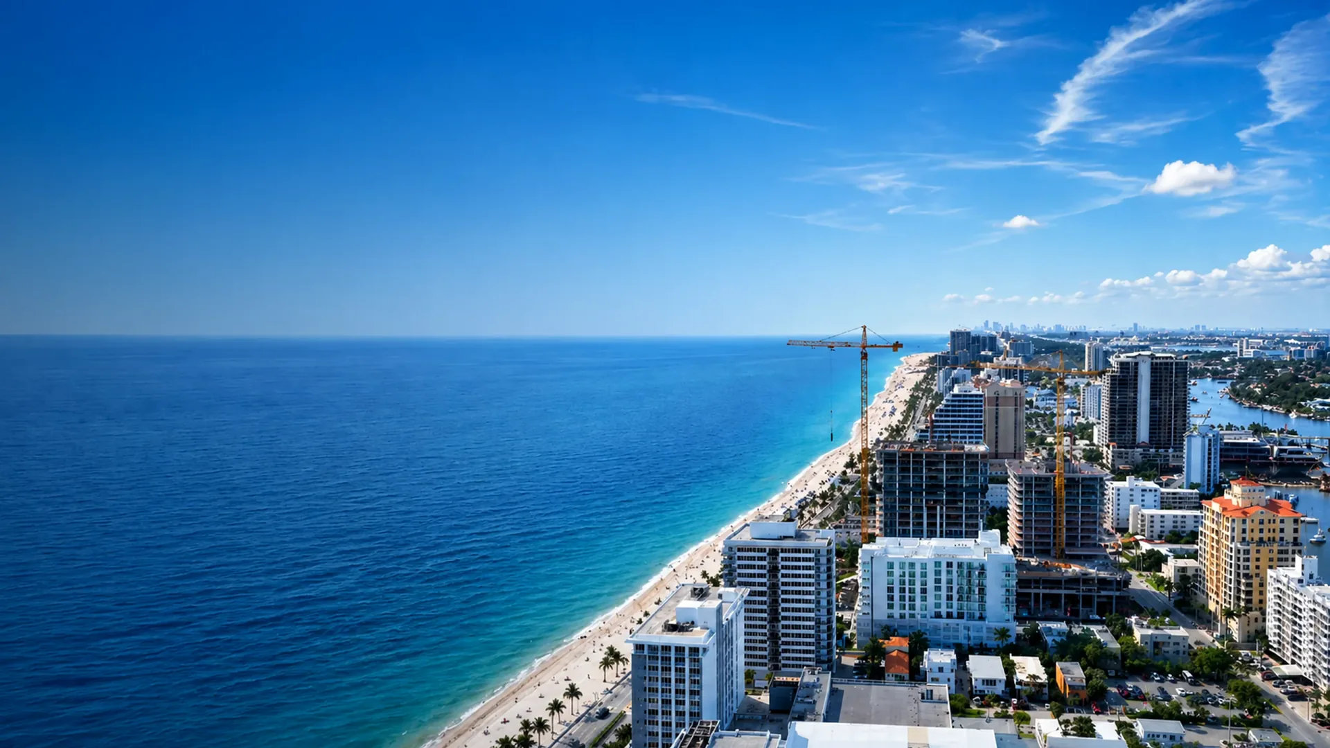 Aerial view of Fort Lauderdale coastline — EA Mapping geospatial survey